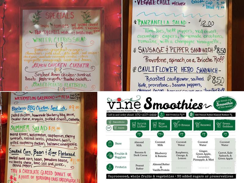 Vine Cafe Menu