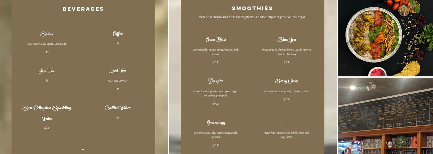 The Garden Restaurant Menu