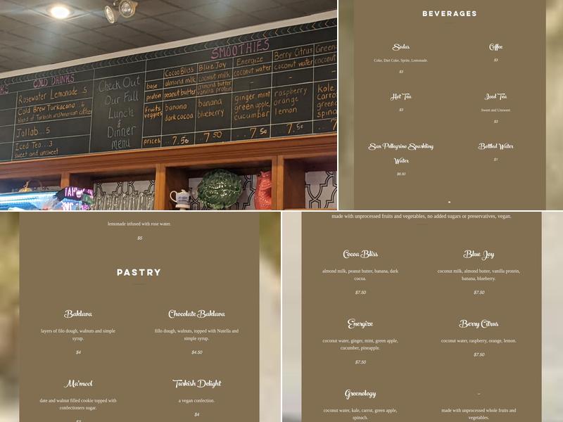 The Garden Restaurant Menu