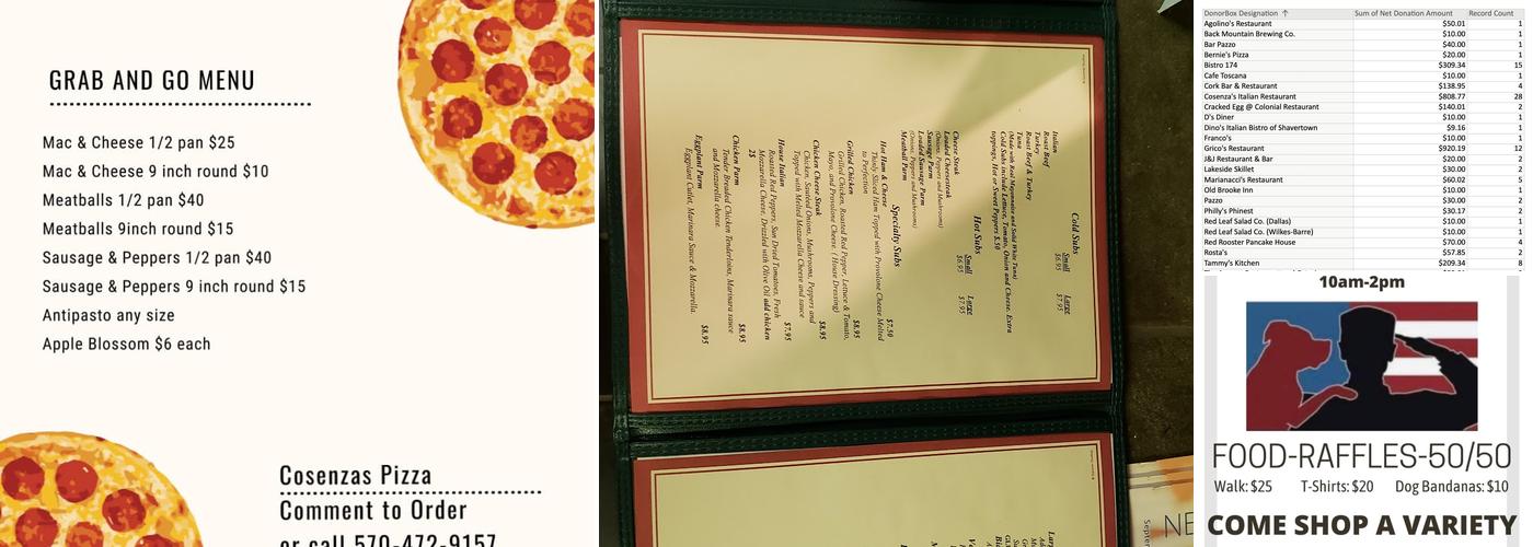 Cosenza Menu