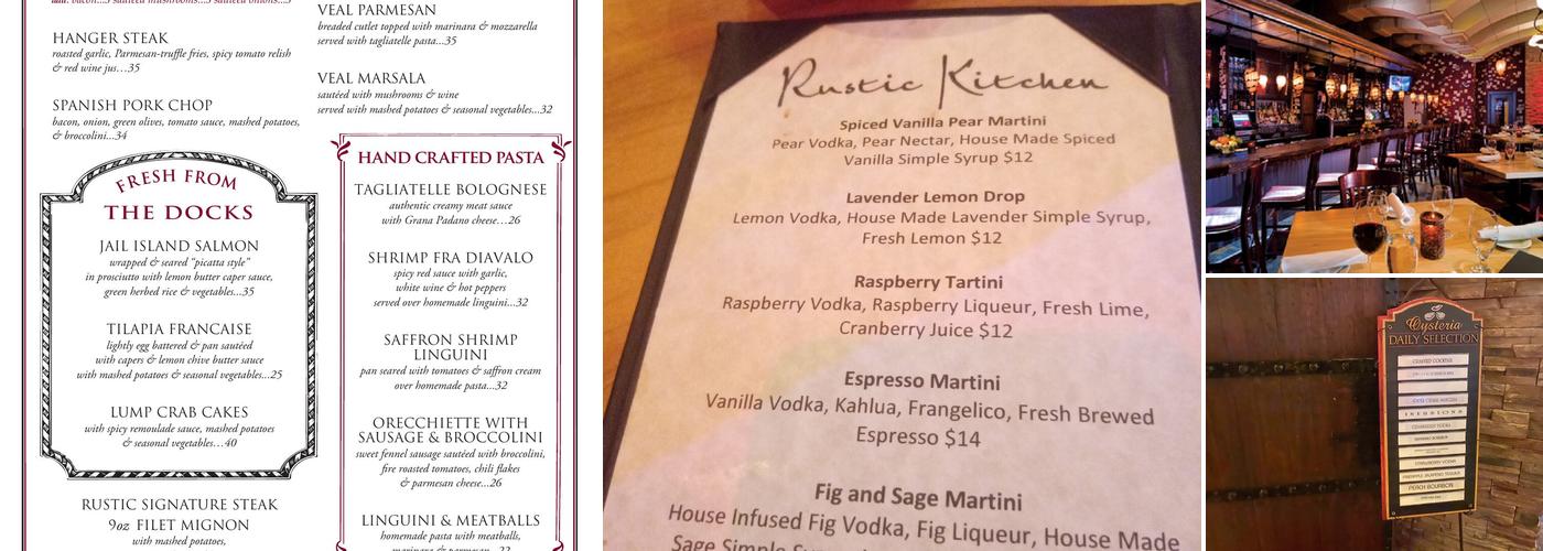 Rustic Kitchen Bistro & Bar Menu