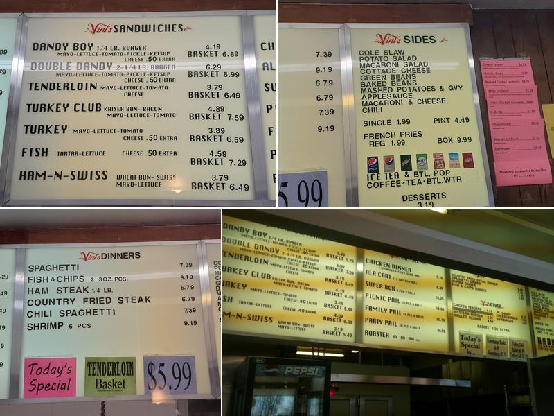 Vint's Family Restaurant Menu