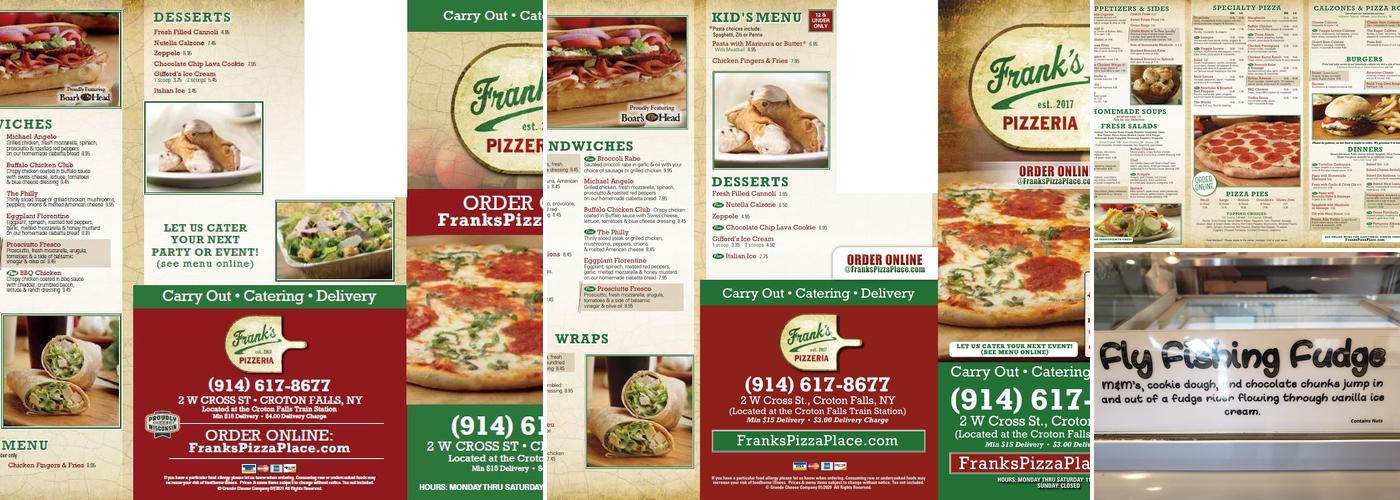 Frank's Pizzeria Menu