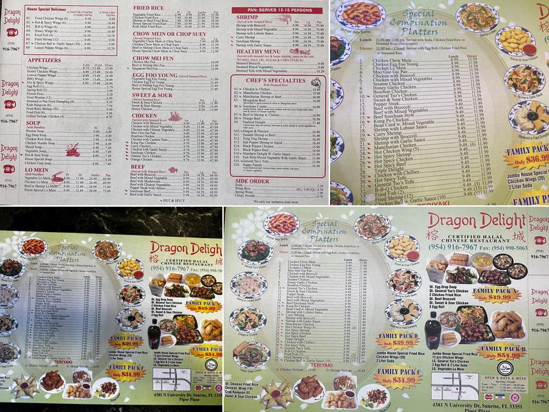 Dragon Delight Menu