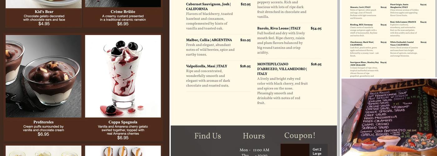 Venice Restaurant & Pizza Menu