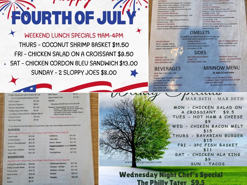 Bayview Bar & Grill Menu