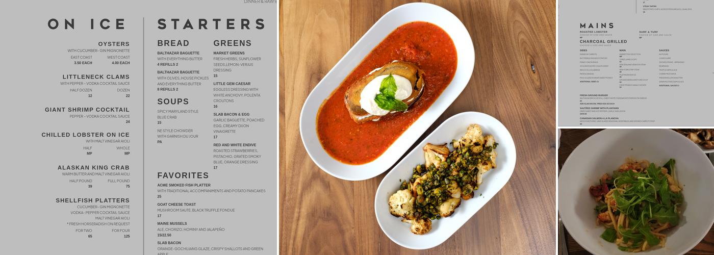 Roost Menu