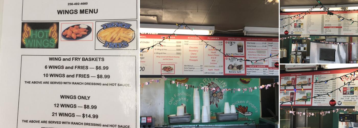 Big Chief Drive-In Menu