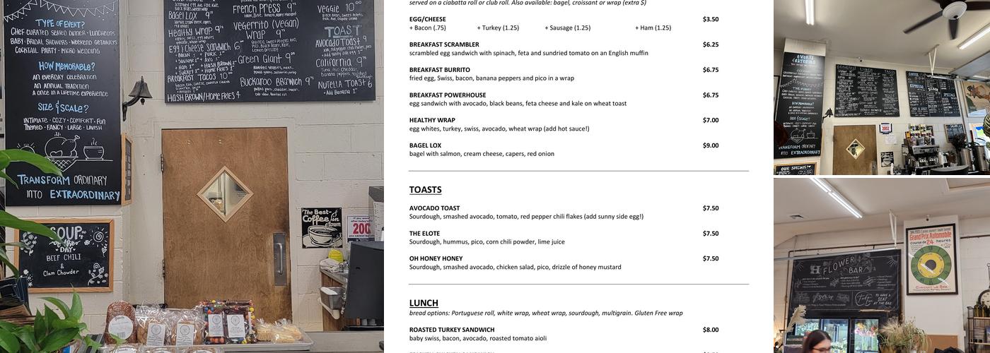 Hayfields Cafe & Florist Menu