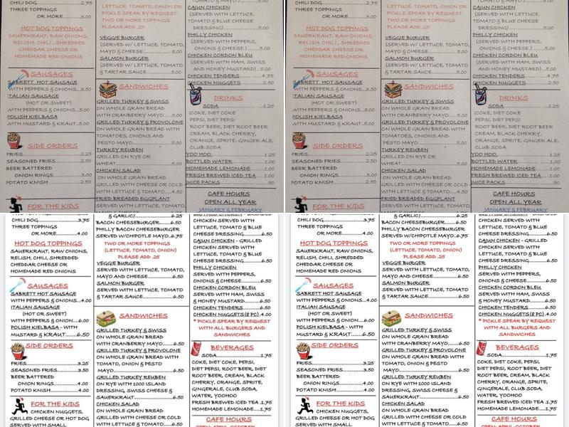 Forrest Sidestreet Cafe Menu