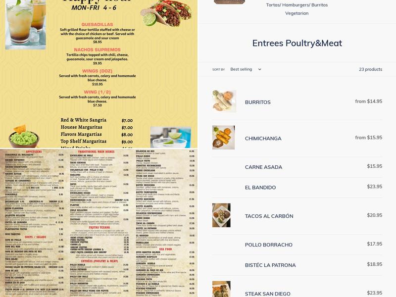 La Patrona Mexican Restaurant & Bar Menu