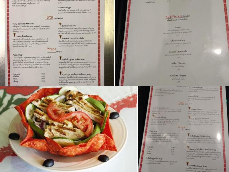 Cilantro Menu