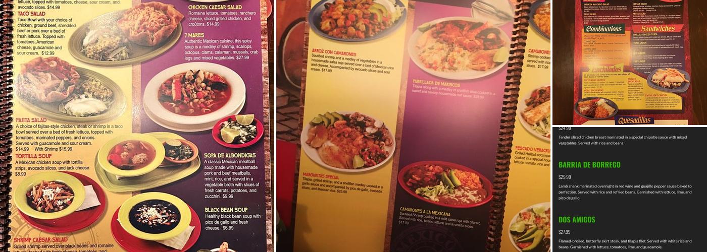 Margaritas Menu