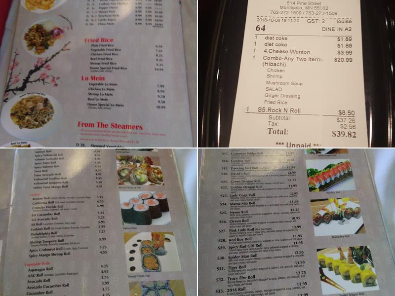Asian Café Chinese & Sushi Grill Menu