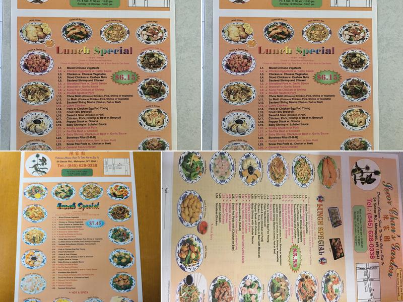 Chan's Garden Menu