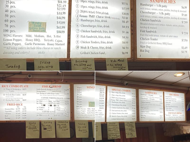 Wing Time Menu