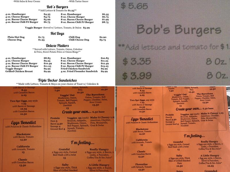 Bob's Diner Menu