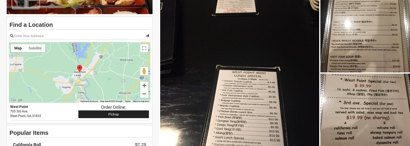 Miso Sushi House Menu