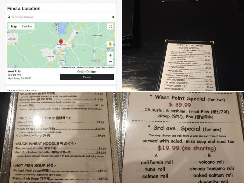 Miso Sushi House Menu