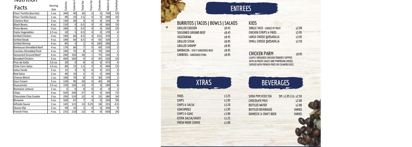 Bluestone Grill Menu