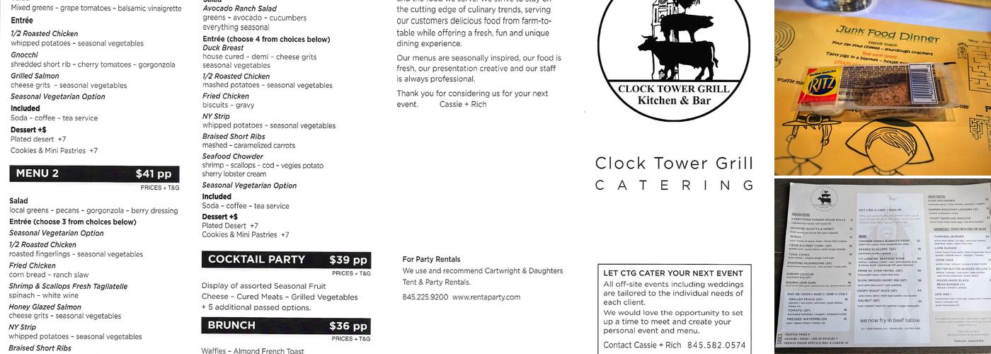 Clock Tower Grill Menu
