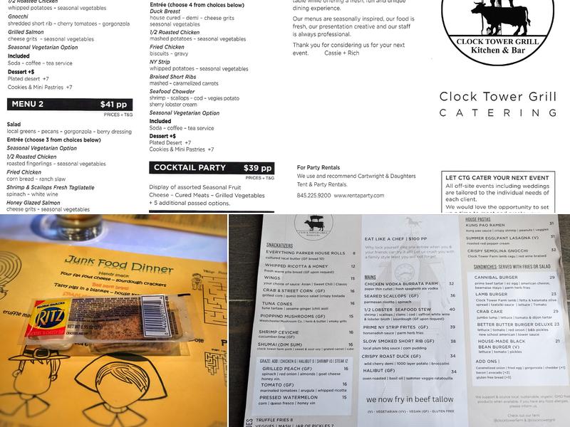 Clock Tower Grill Menu