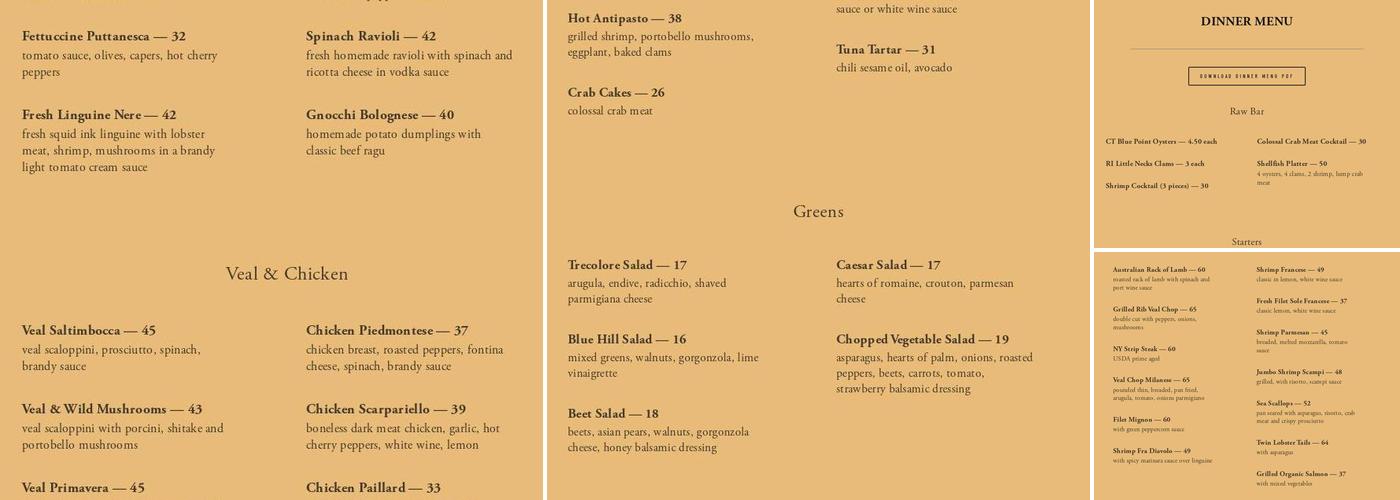 Primavera Menu