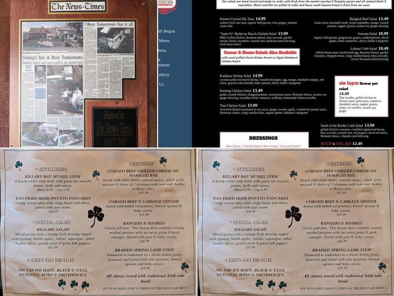 Rosy Tomorrow's Menu