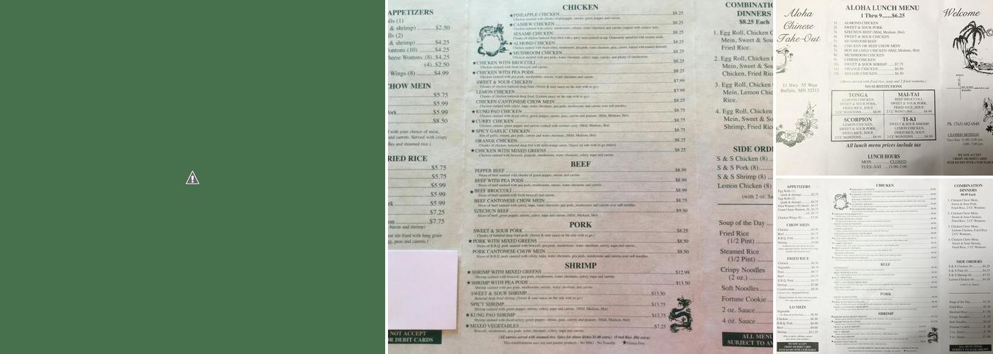 Aloha Menu