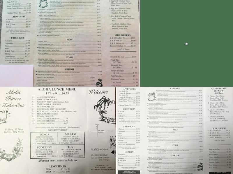 Aloha Menu