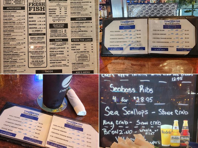 Tin Fish Menu