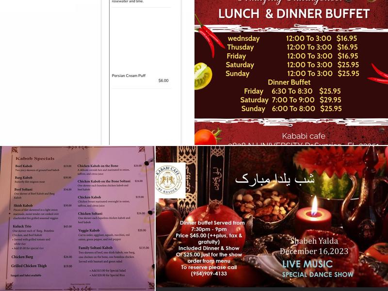 Kababi Cafe by Kuluck Menu