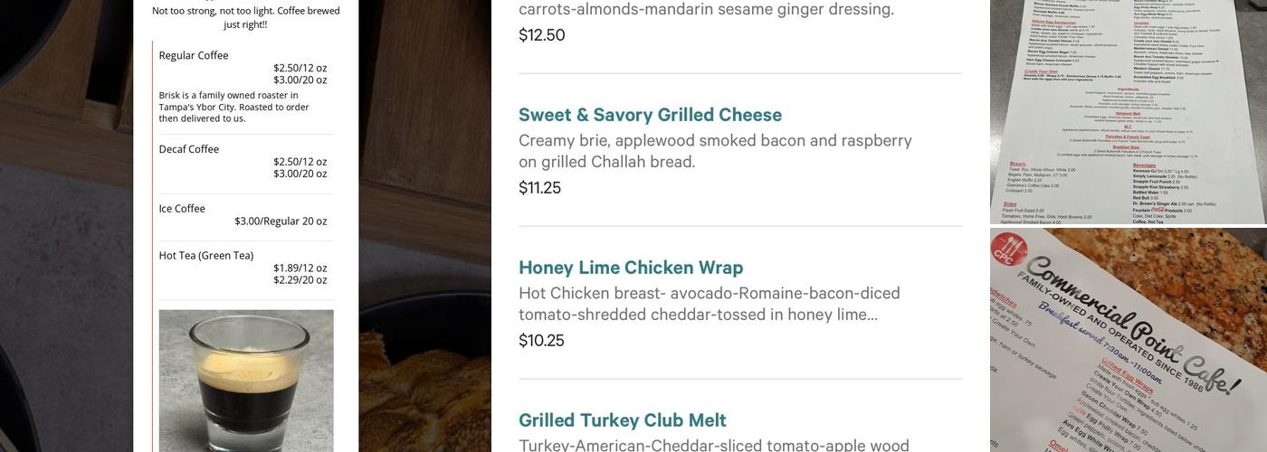 Commercial Point Cafe Menu