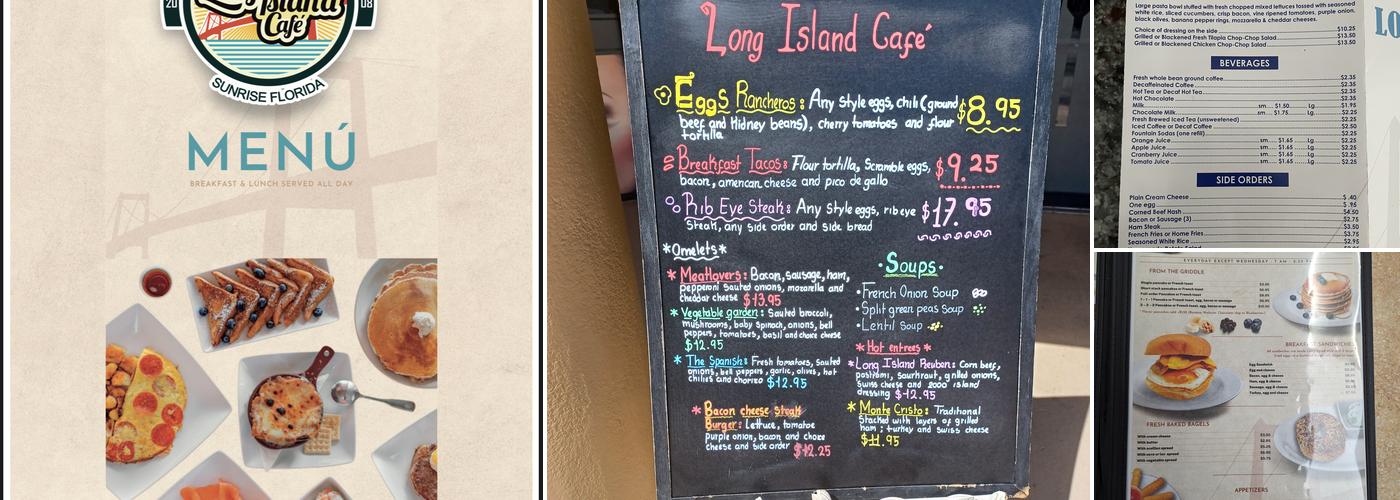 Long Island Cafe Menu