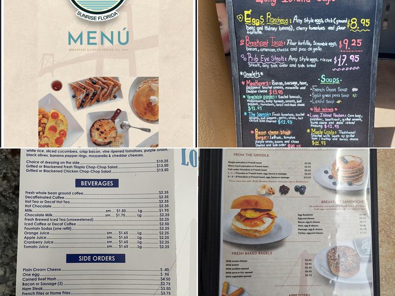 Long Island Cafe Menu