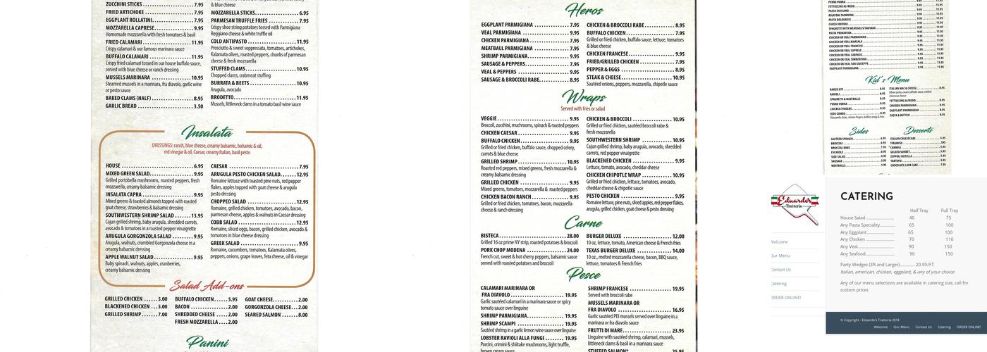 Eduardo's Trattoria Menu