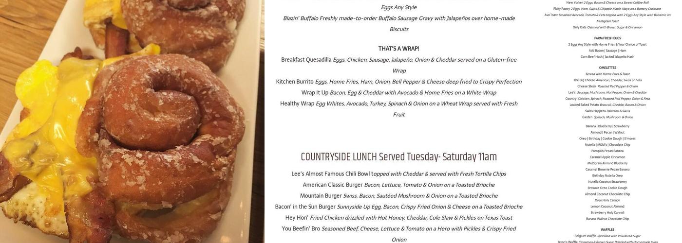 Countryside Kitchen Menu