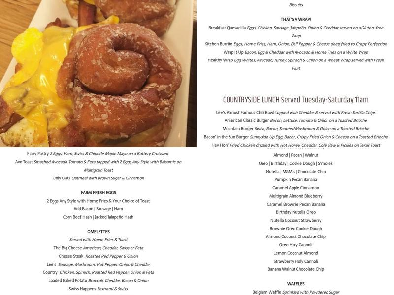 Countryside Kitchen Menu