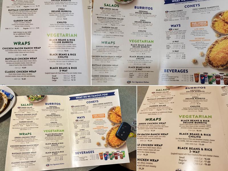 Skyline Chili Menu