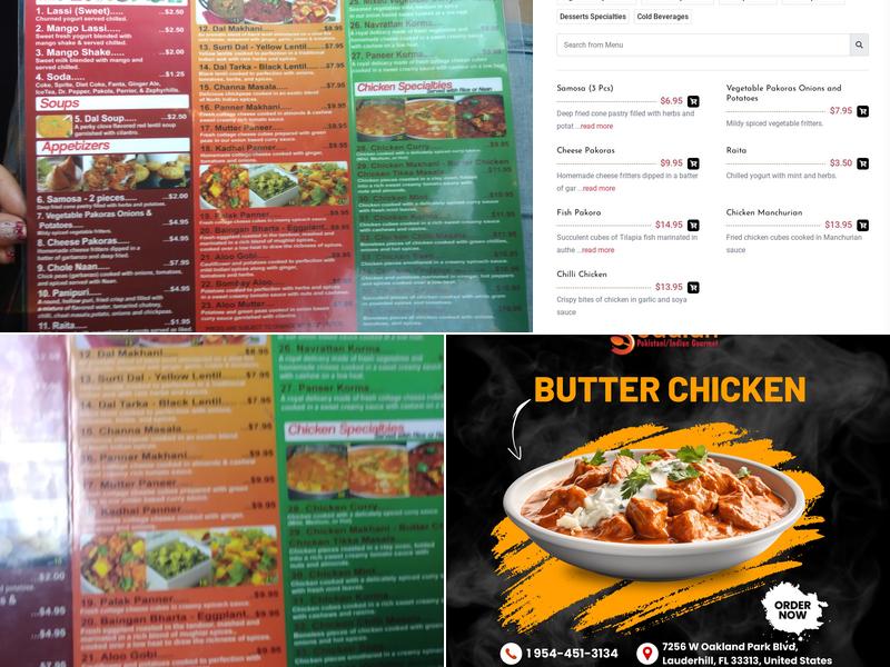 Saalan Restaurant / Maharaja Bistro & Cafe Menu