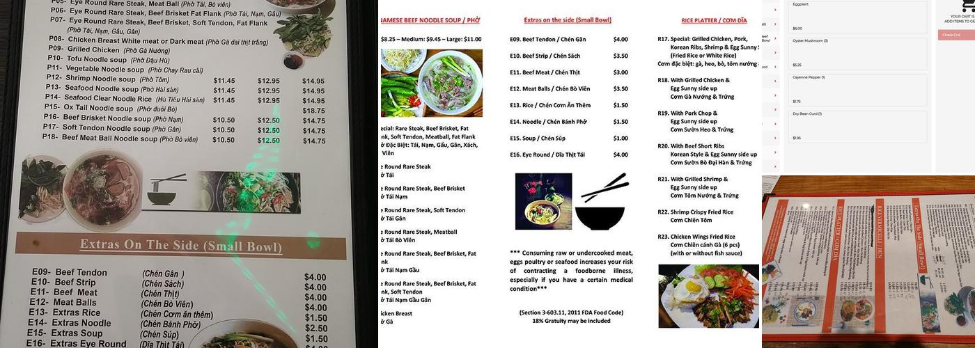 老翟东北烧烤 PHO 75 Menu