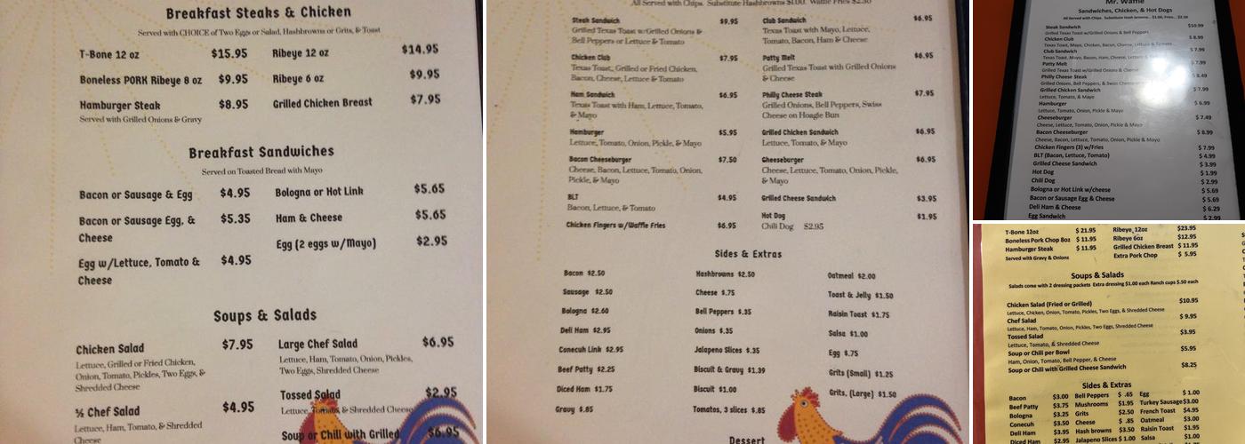 Mr Waffle Menu