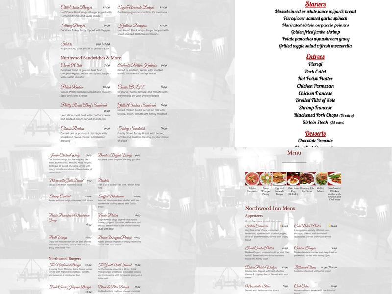 Northwood Inn Menu