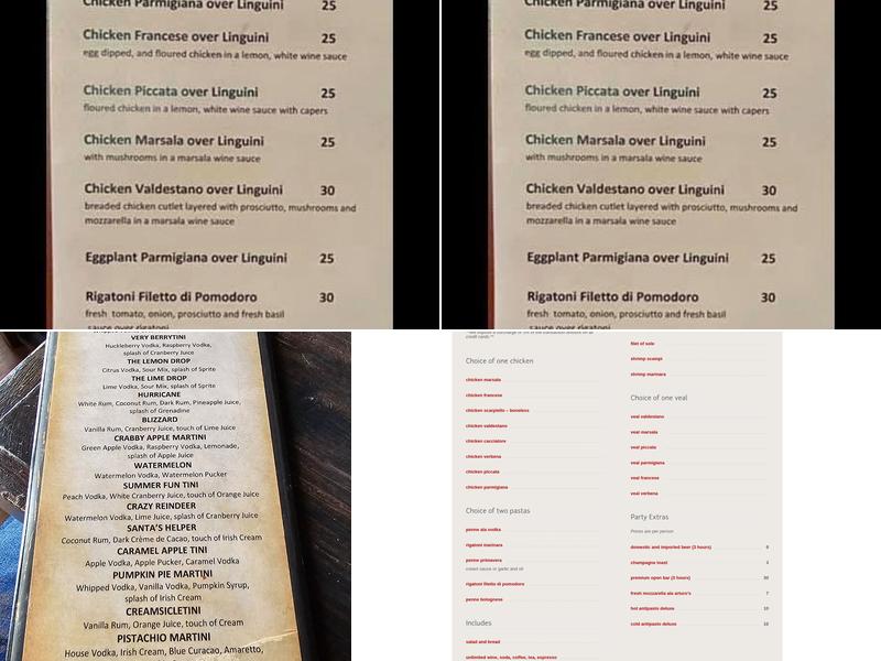 Arturo's Tavern Menu