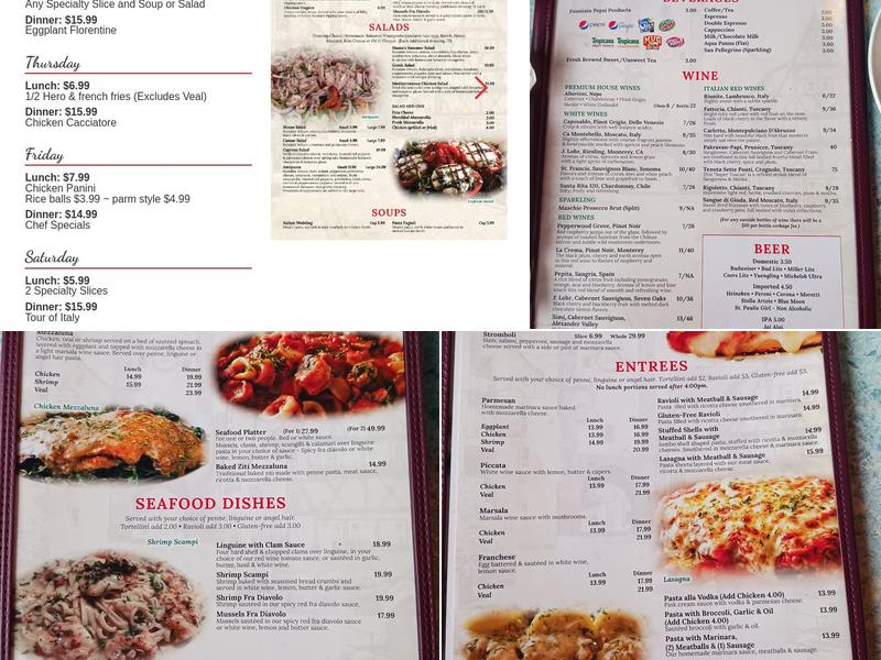 Mezzaluna Pizzeria Menu
