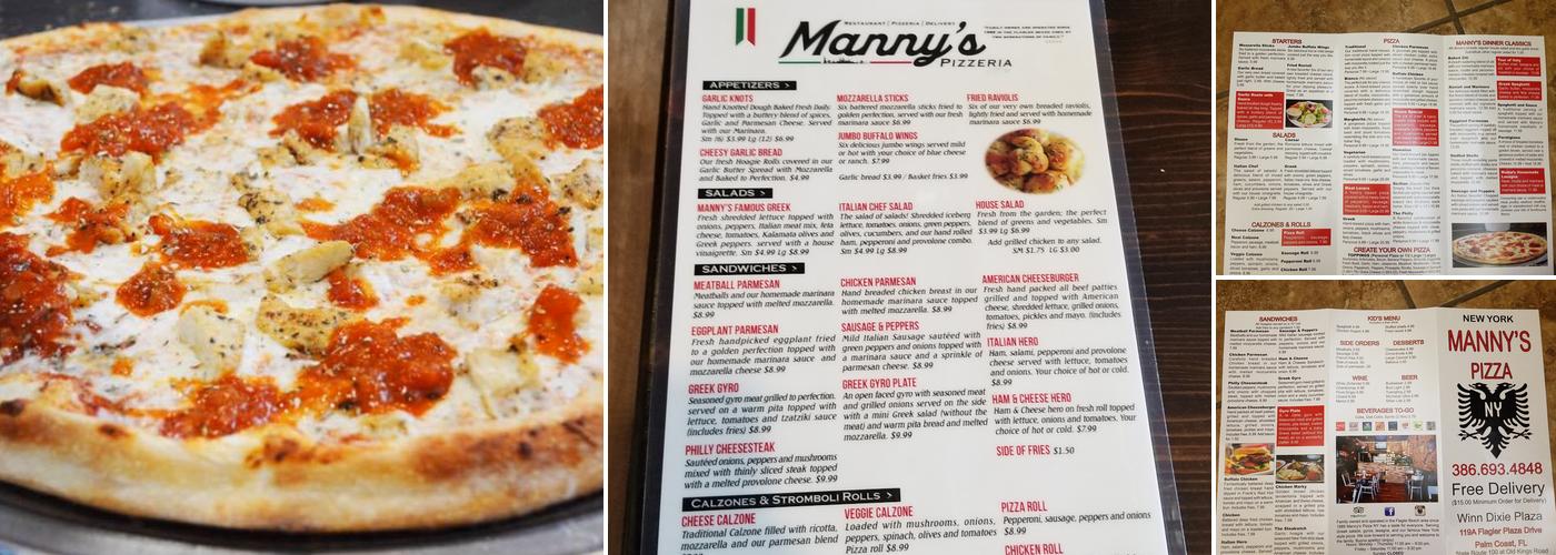 Manny's Pizzeria & Restaurant Menu