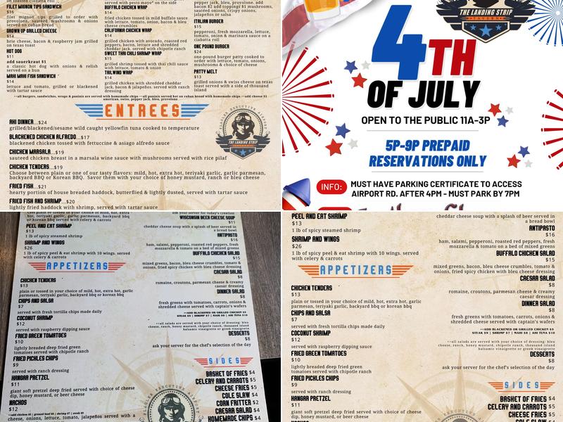 The Landing Strip Tavern Menu