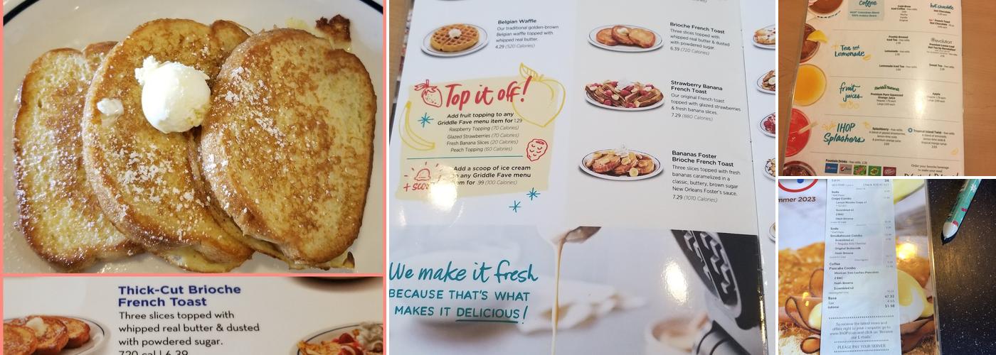 IHOP Menu