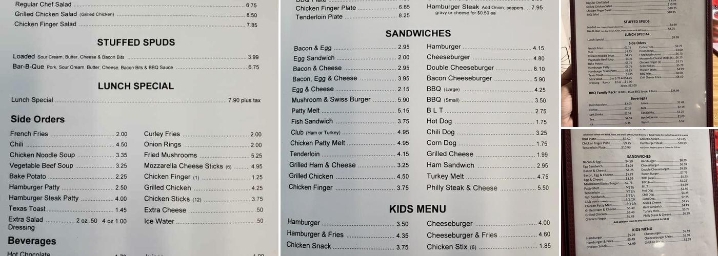 Whitlock's Cafe Menu