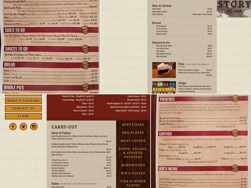 Johnny's Bar-B-Q Menu